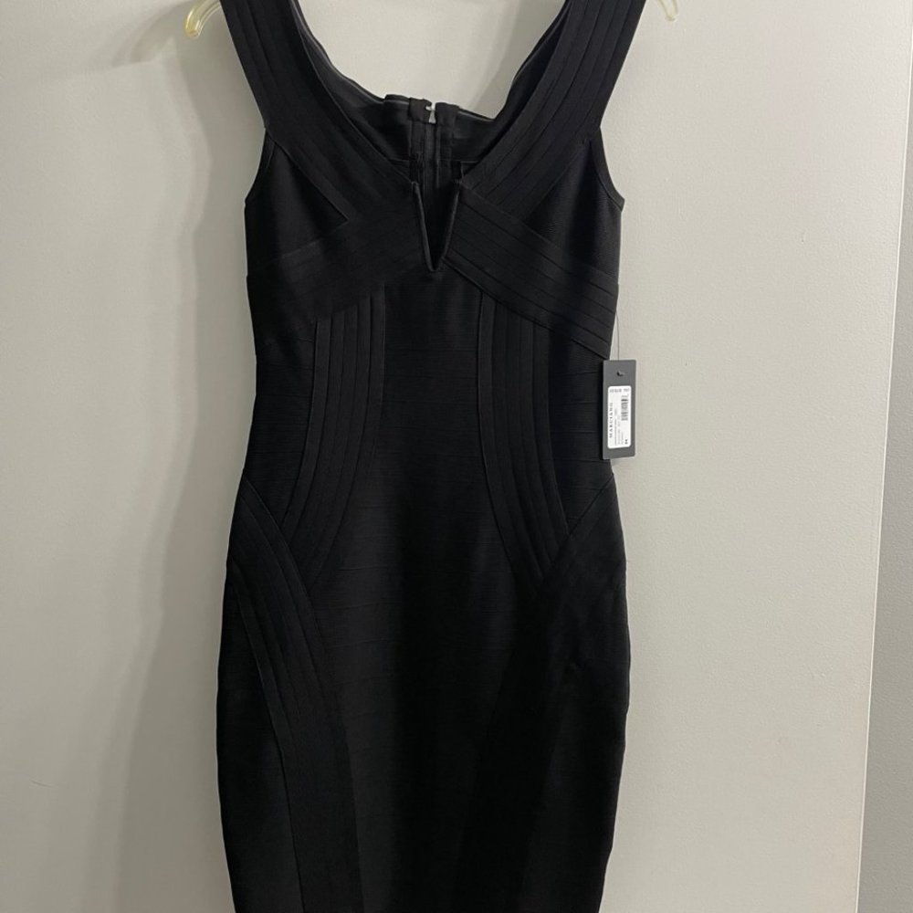 Marciano Kandice Bandage Dress Size Medium Jet Black